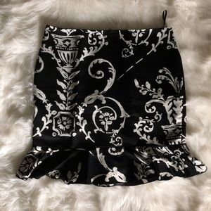 Black and White Patterned Skirt